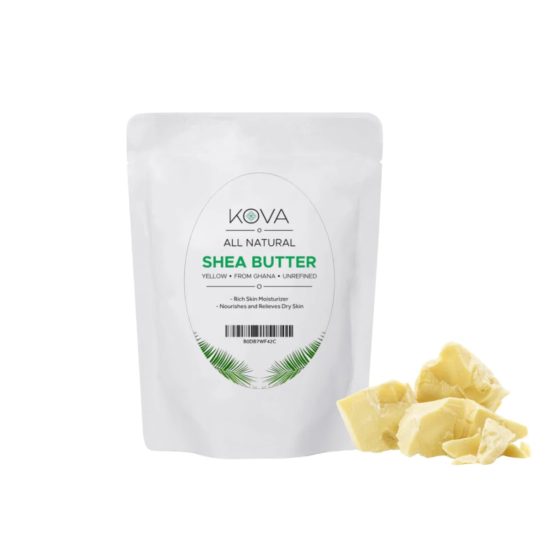 100 % Pure Raw Unrefined Shea Butter from West Africa - Grade A Organic Body Butter for Skin, Hair & DIY Cosmetics - 1Lb - Image 3